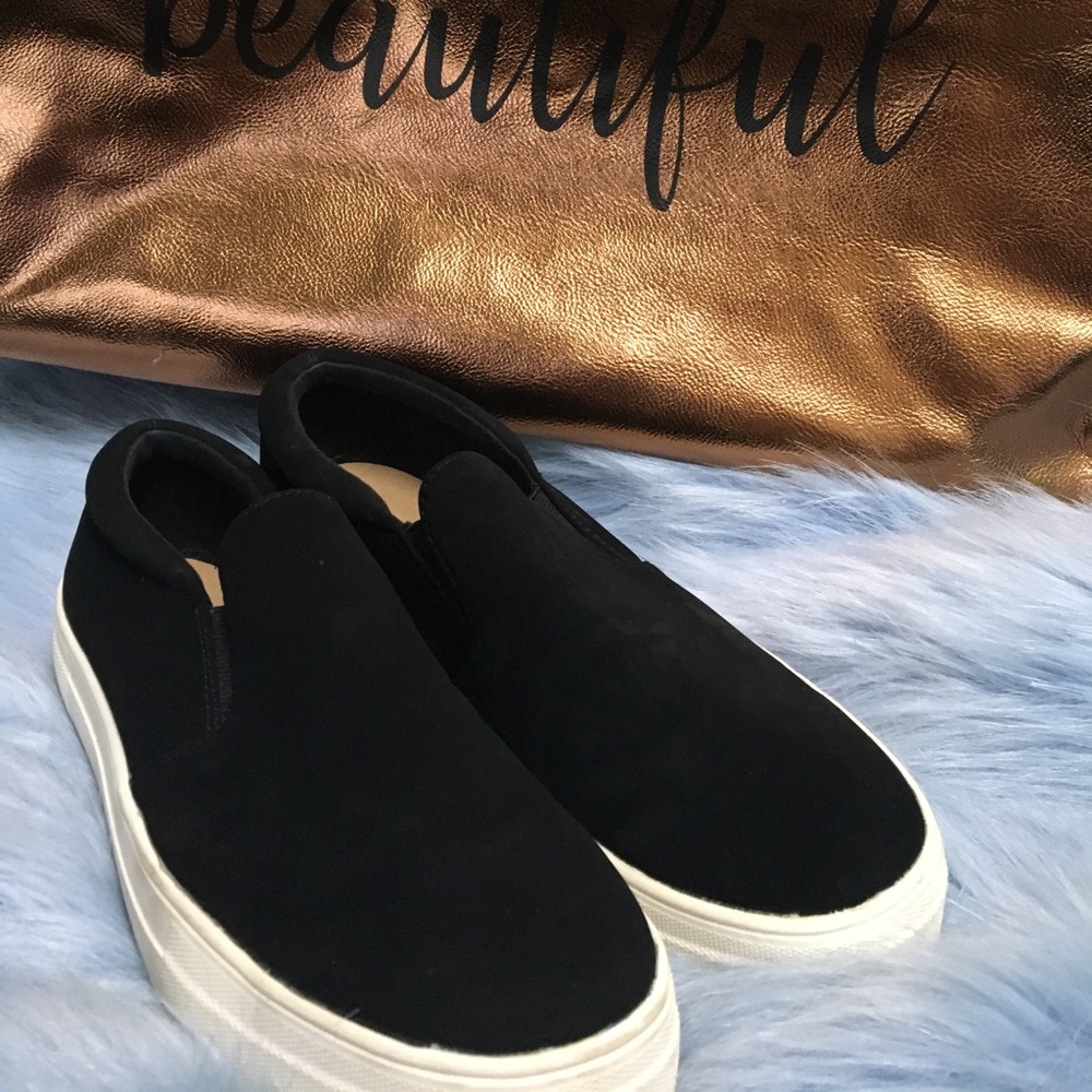 Brash Platform Vans Style Suede Shoes